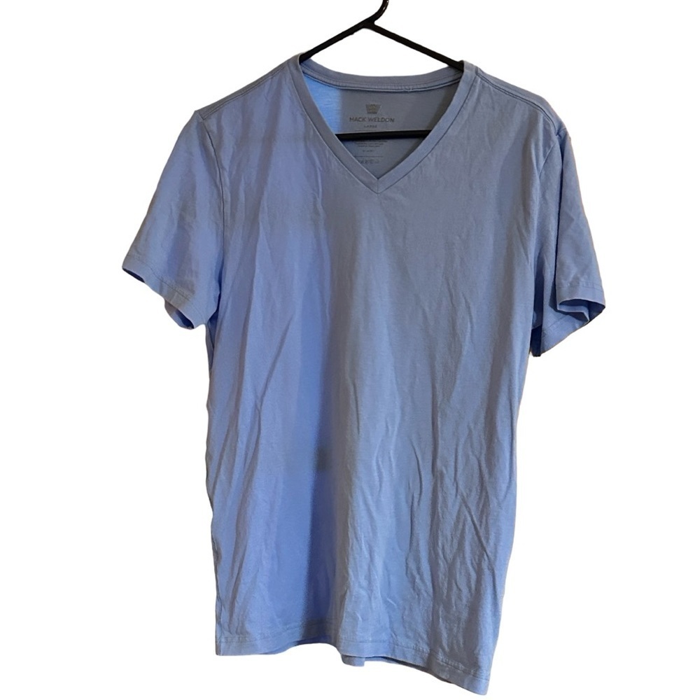 Mack Weldon Light Blue Short Sleeve Shirt Size Large